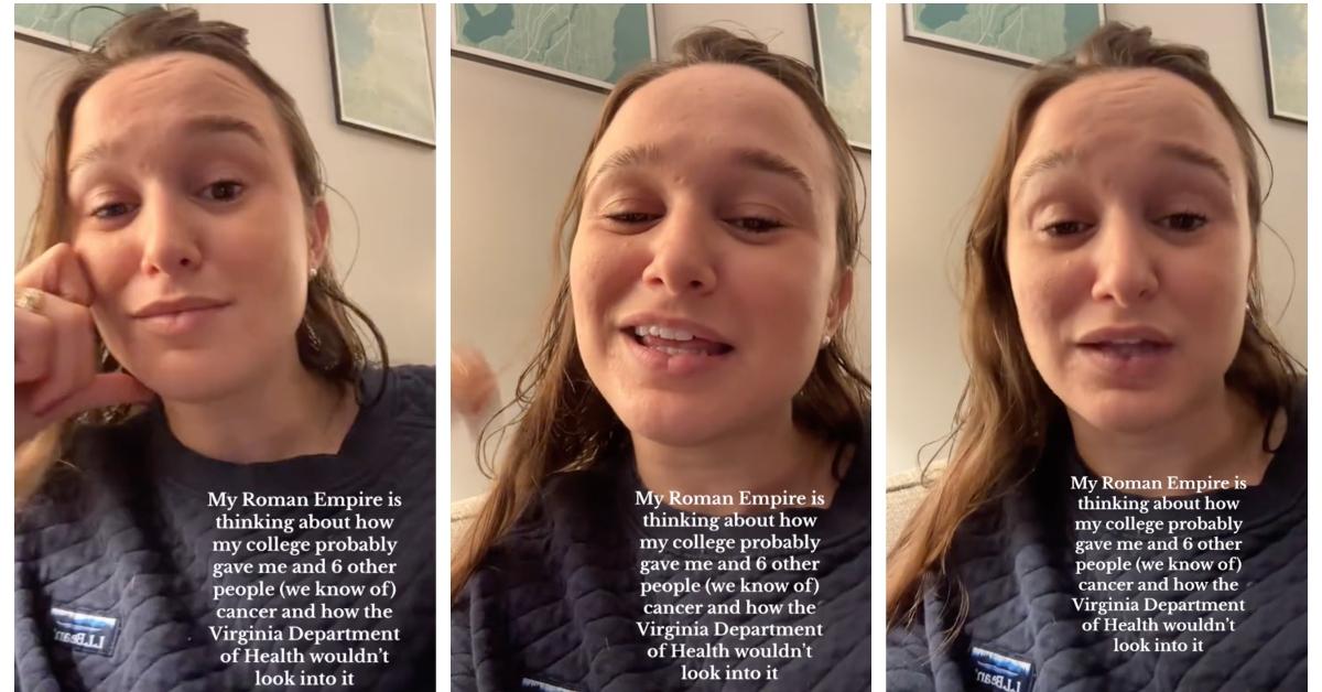 TikTok from woman who says college gave her cancer