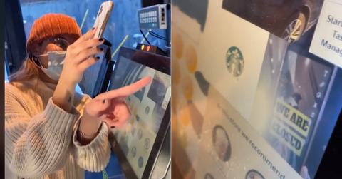 Starbucks Customer Won't Leave Drive-Thru