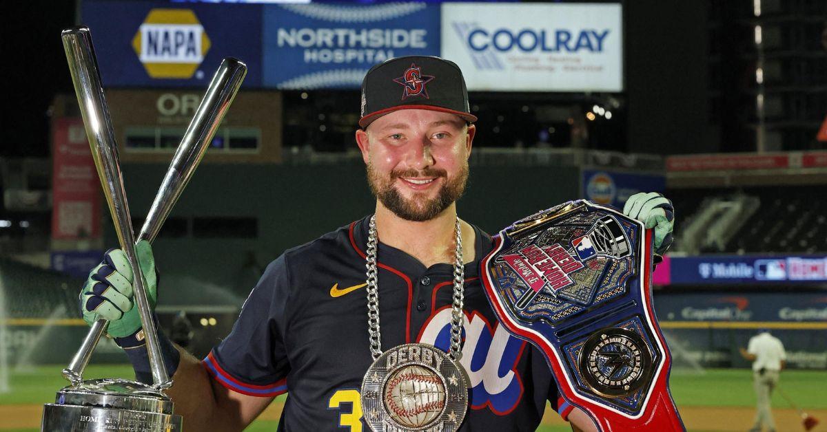 Cal Raleigh at the Home Run Derby in 2025. 