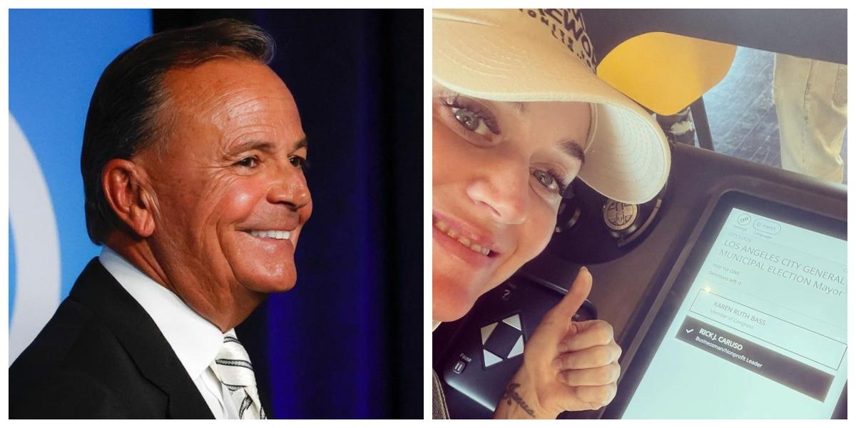 Rick Caruso and Katy Perry