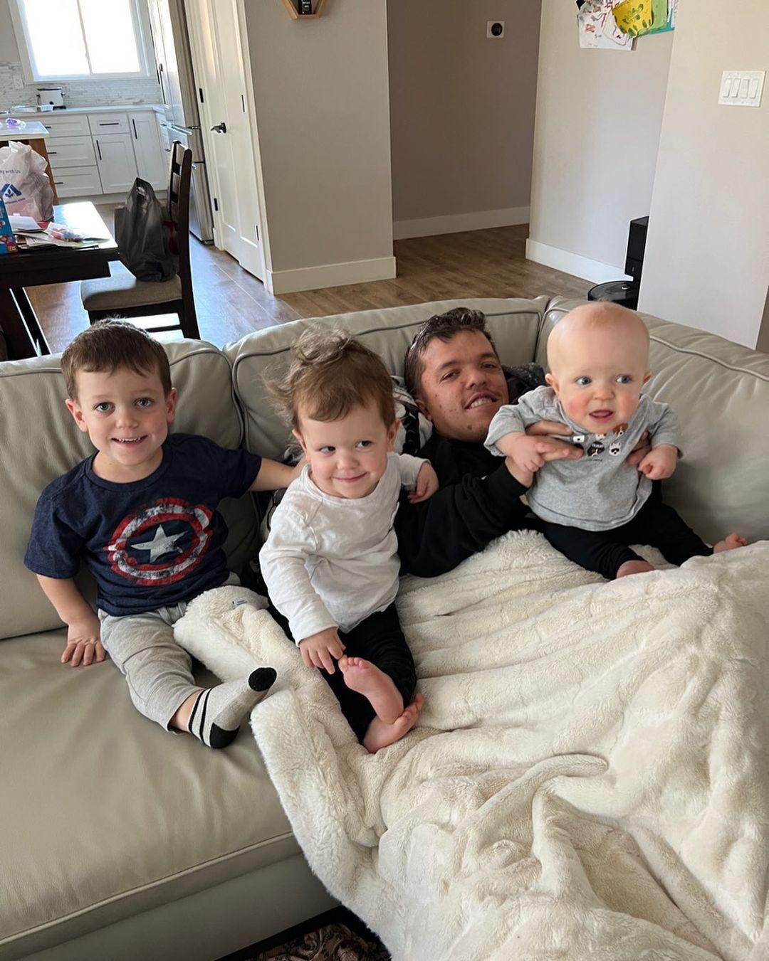 Zach Roloff and his three kids post brain surgery