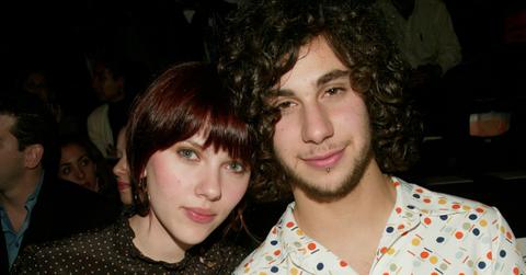 Scarlett Johansson and Jack Antonoff at the BCBG Spring 2003 fashion show during Mercedes-Benz Fashion Week on Sept. 19, 2002