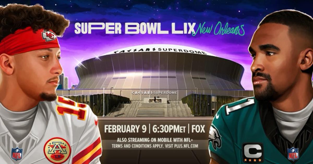 Super Bowl LIX poster.