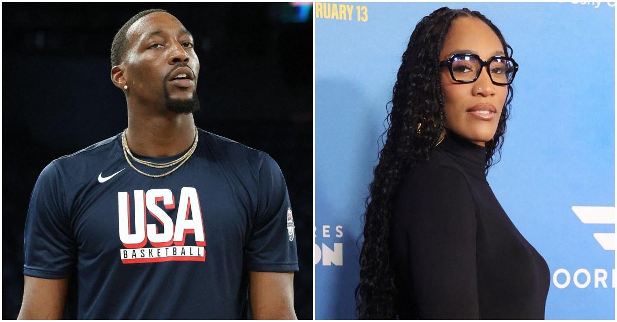 A’ja Wilson and Bam Adebayo at separate events.