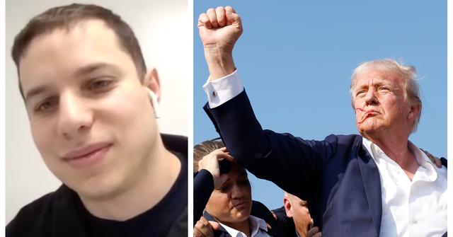 (L-R): Anthony Constantino owner of Sticker Mule: Former President Donald Trump