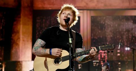 Ed Sheeran performing live