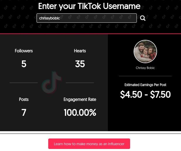 Tiktok earning calculator