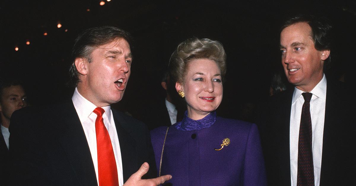 Donald, Maryanne, and Robert Trump in 1990. 