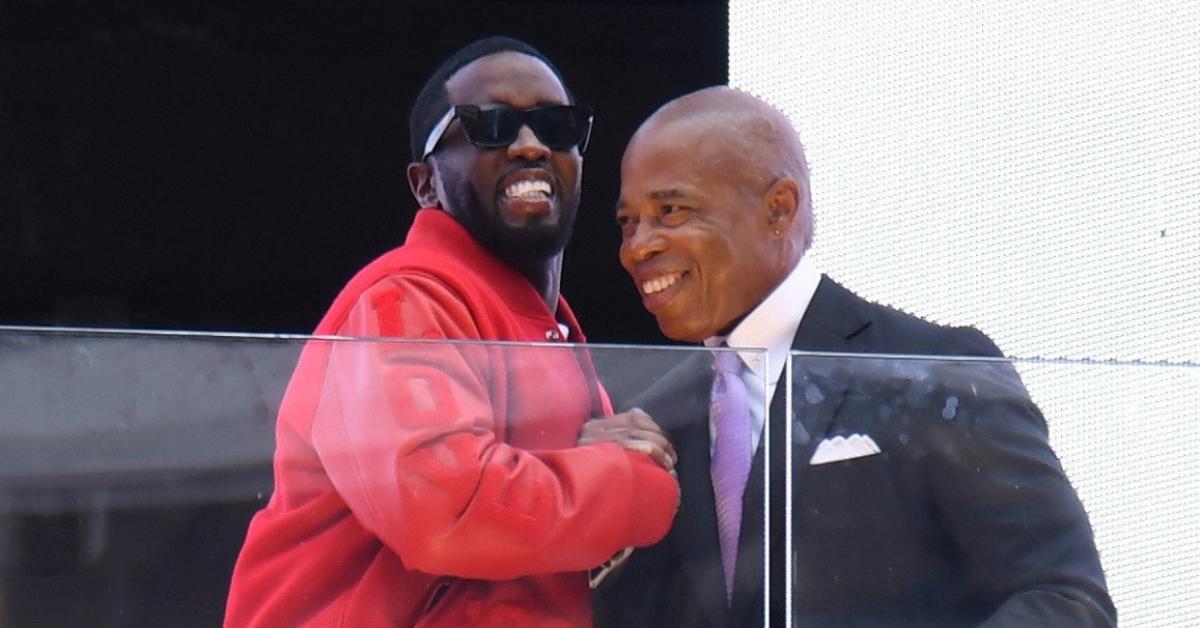 (l-r): Diddy and Mayor Eric Adams