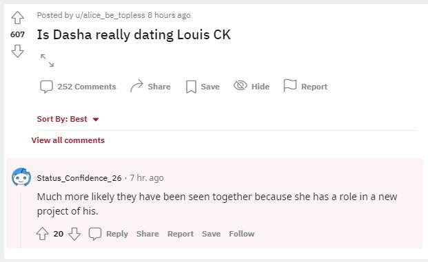 Dasha and Louis CK reddit thread