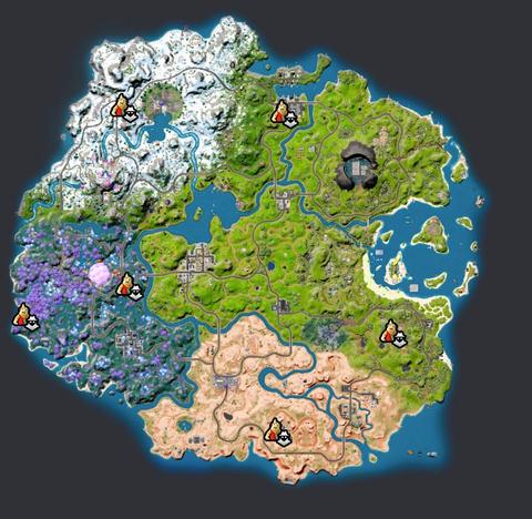 Lil Whip locations on the 'Fortnite' map