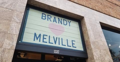 A low-angle view of the Brandy Melville boutique clothing store in Walnut Creek, California, Dec. 5, 2018