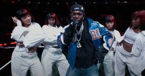 Kendrick Lamar at the Super Bowl halftime show