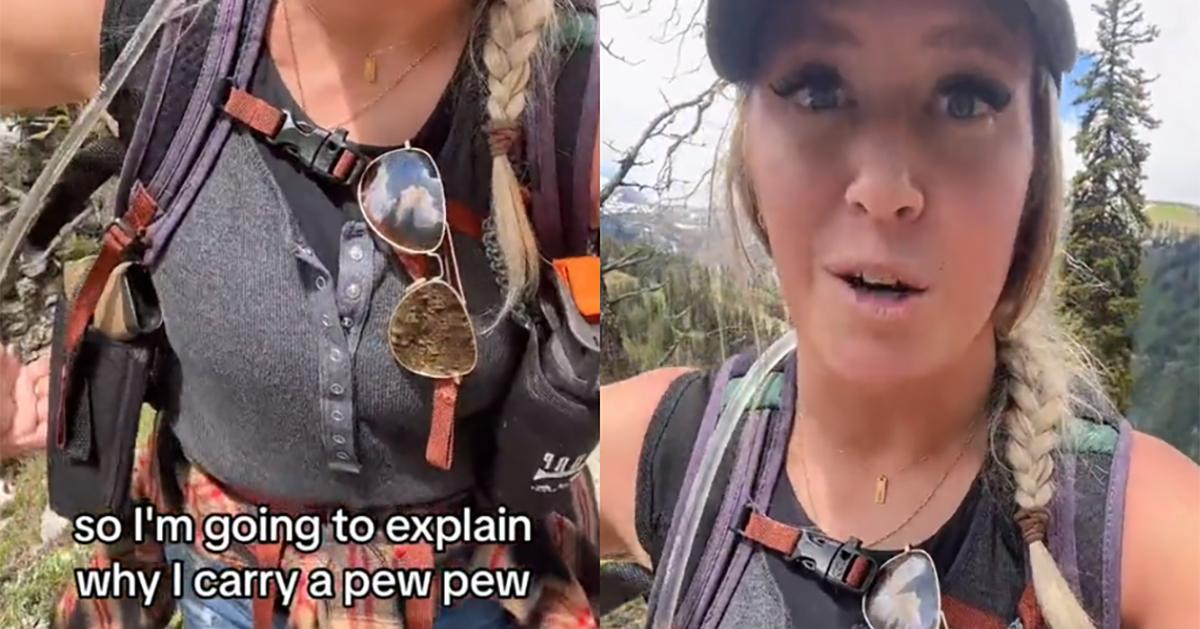 Woman hiker explains carrying gun