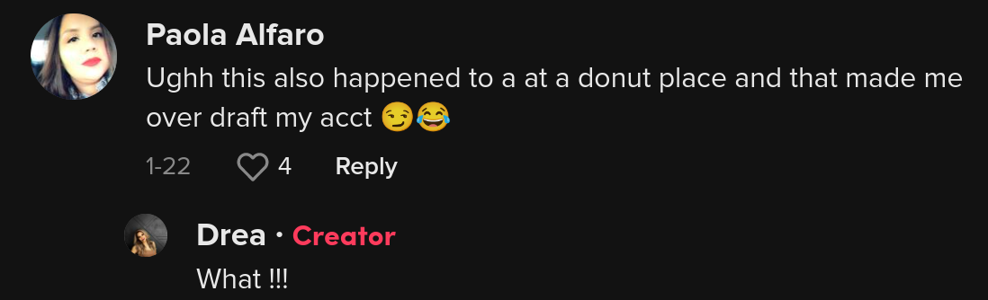 donut worker tips herself
