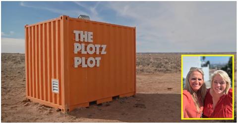 (l-r): A photo of The Plotz Plot; Christine Brown and Janelle Brown
