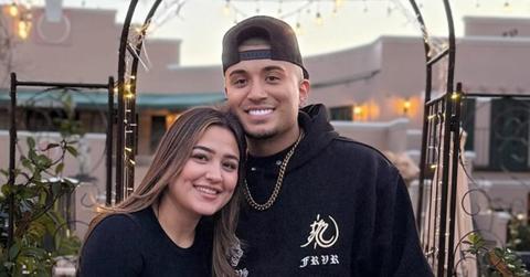 Lgndfrvr and his girlfriend, Des Gutierrez outside.