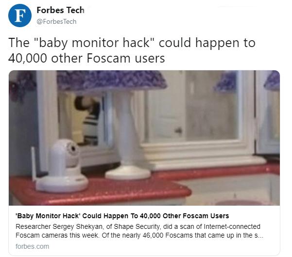 Creeps Are Harassing Young Children in Their Bedrooms by Hacking Their Baby Monitors