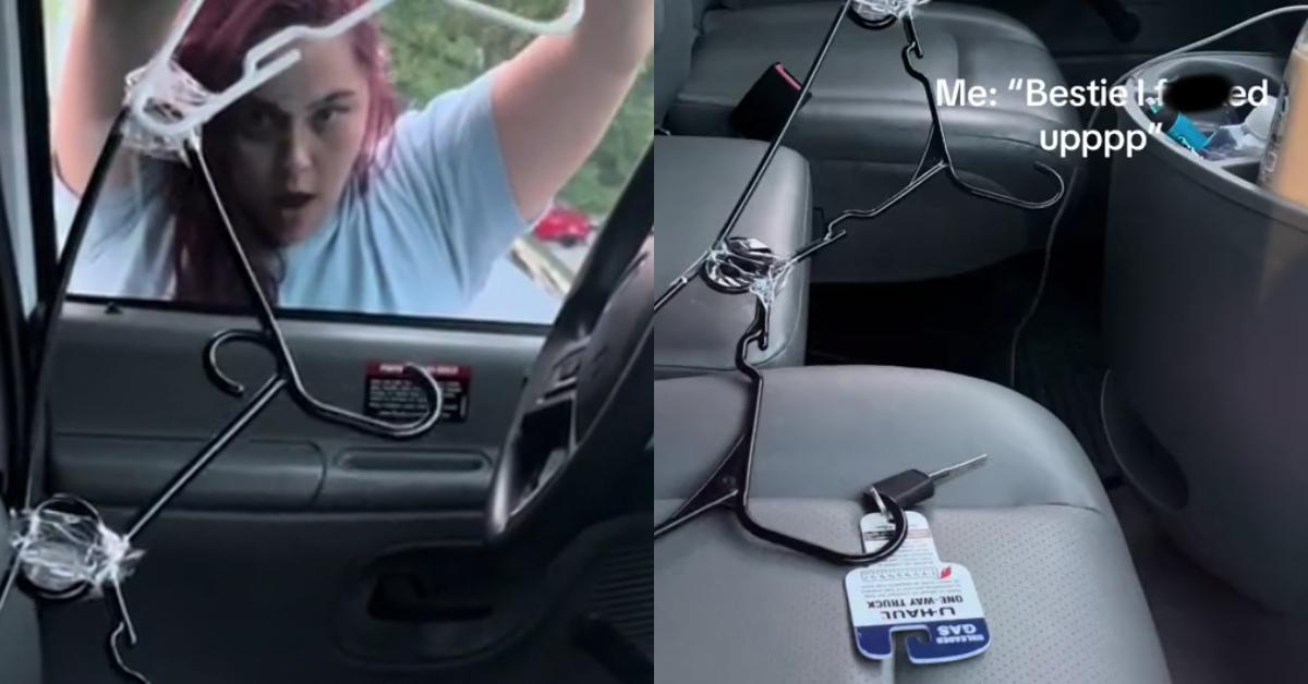 Woman Locks Keys in Moving Truck, Gets Creative to Retrieve Them