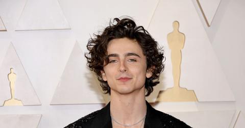Timothée Chalamet attends the Academy Awards.