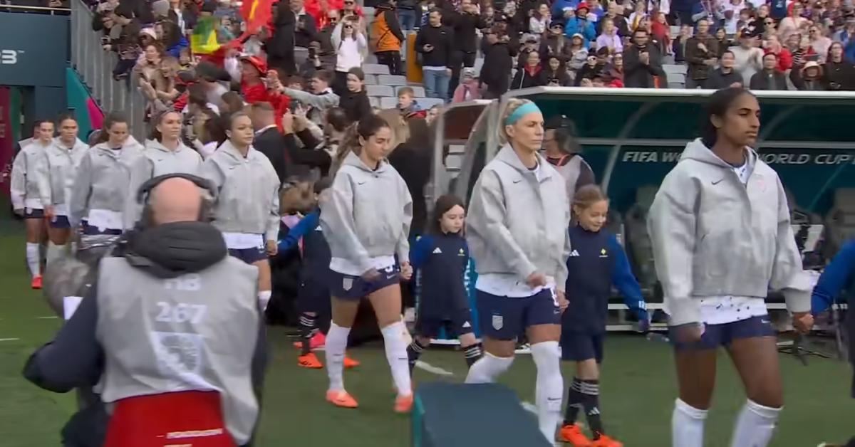 Why Do Soccer Players Walk Out With Kids The Reason   Uswnt Walks Out With Kids World Cup 2o23 1690485153386 