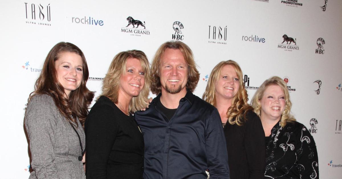 Left to Right: 'Sister Wives' family Robyn Brown, Meri Brown, Kody Brown, Christine Brown, Janelle Brown before their family splintered