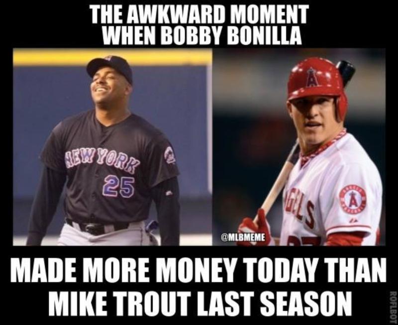 Bobby Bonilla and Mike Trout meme