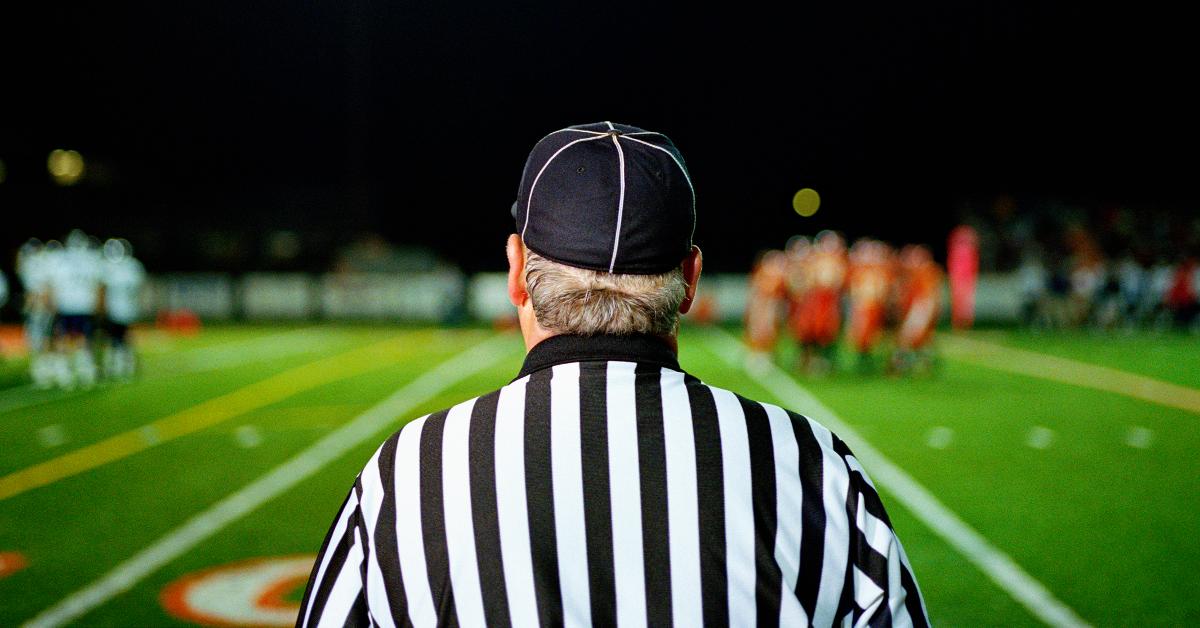 white nfl referee hat