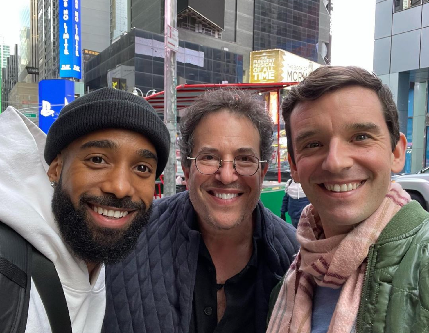 Philemon shared a photo with co-star Michael Urie and director Michael Mayer in NYC.