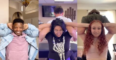 TikTokers participating in the Back Crack Challenge