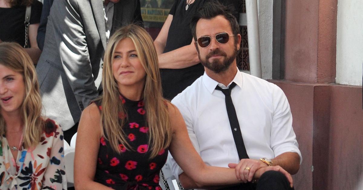 Jennifer Aniston and Justin Theroux at Jason Bateman's Hollywood Walk of Fame ceremony in July 2017