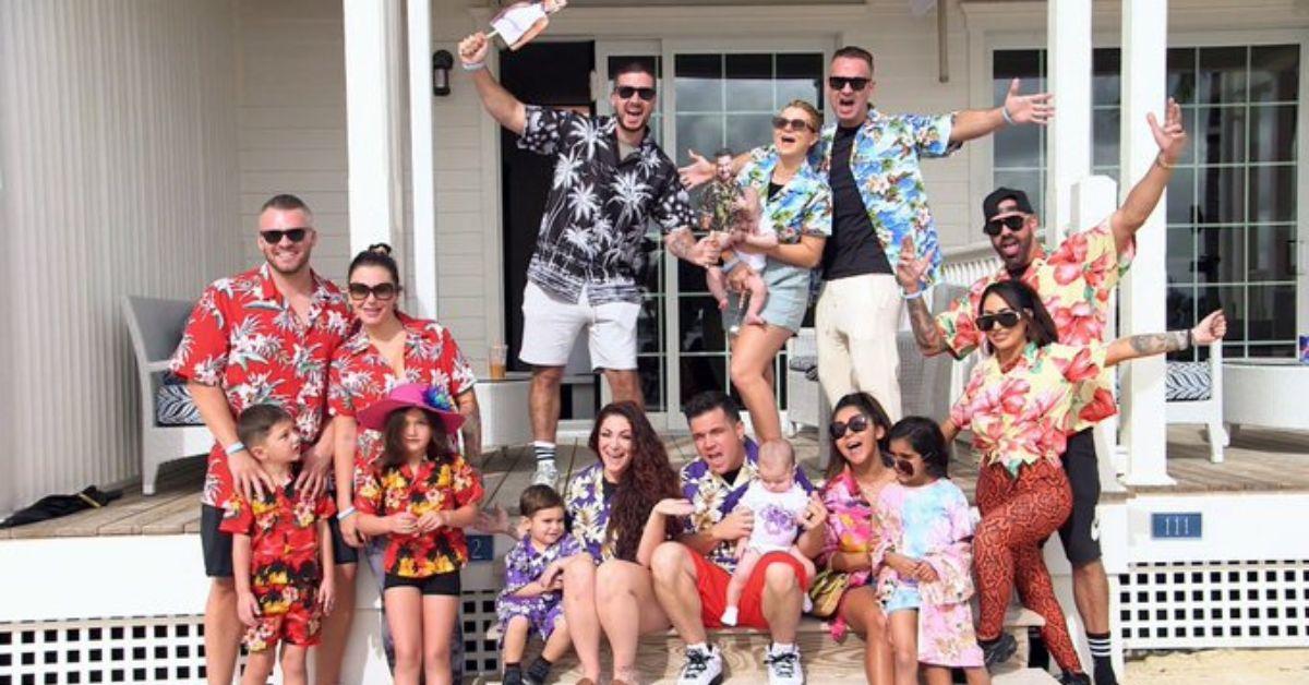 JWoww Farley with her kids and fiance filming 'Jersey Shore Family Vacation.' 