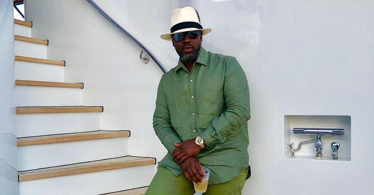 Kris Jenner boyfriend corey gamble by staircase