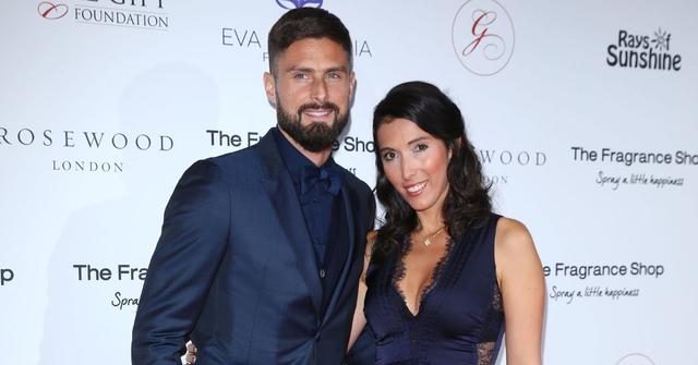 (l-r): Olivier Giroud and Jennifer Giroud
