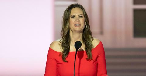 Sarah Huckabee Sanders speaking at the Republican National Convention.