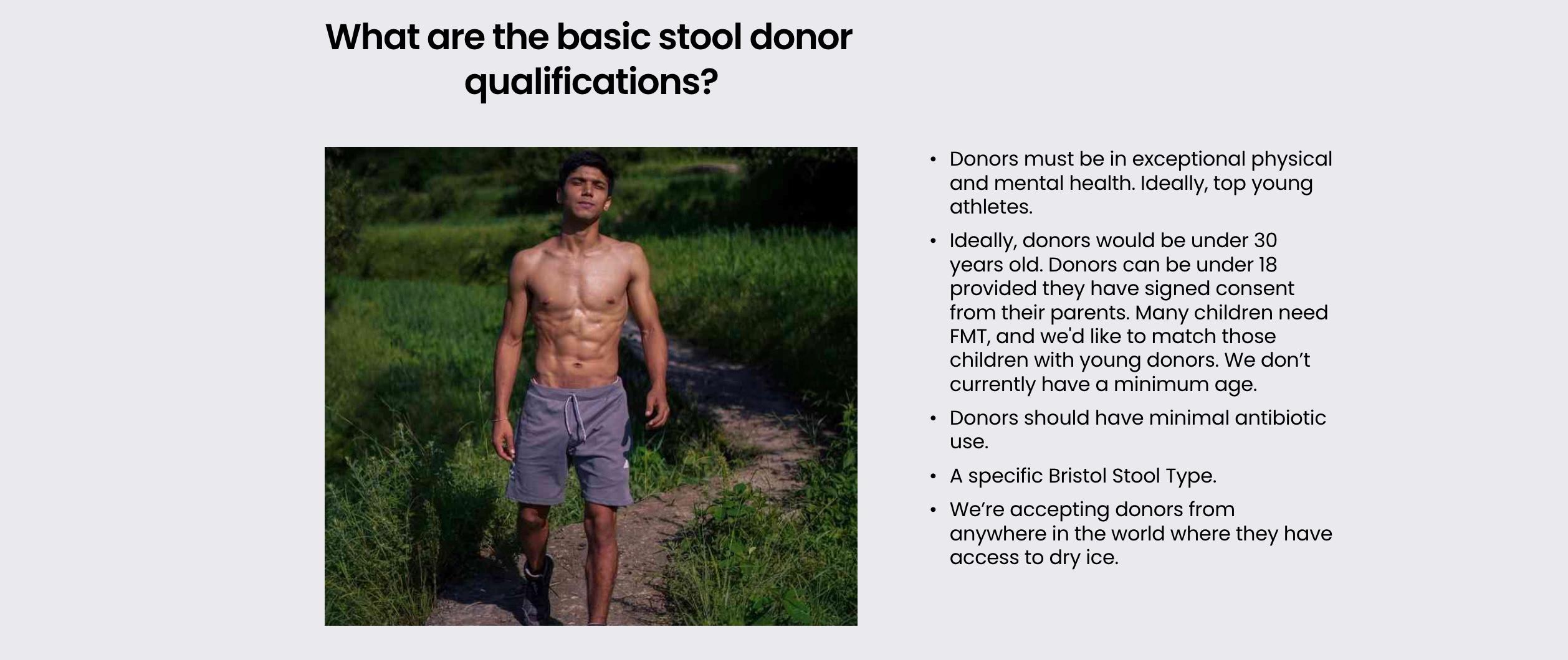 Donor Qualifications