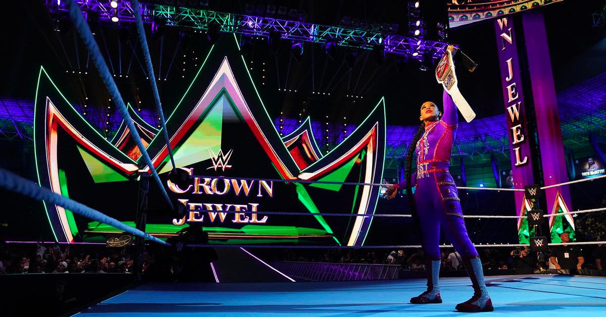 Bianca Belair during the 2022 Crown Jewel event in Saudi Arabia.