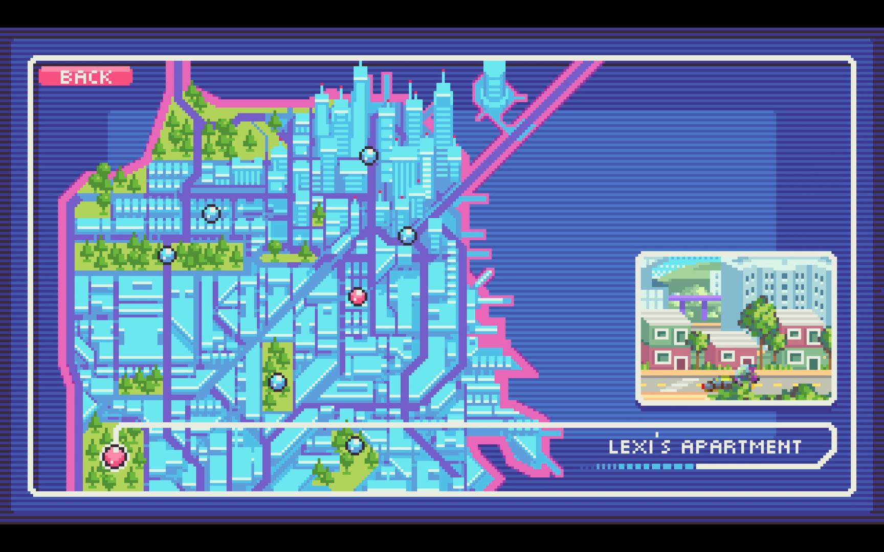 Read Only Memories: Neurodiver Top-down view of the Neo-San Francisco map.