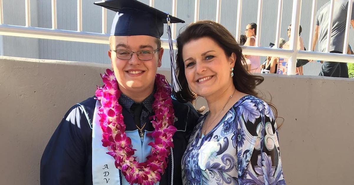 Robyn Brown and Dayton at his high school graduation in 2018