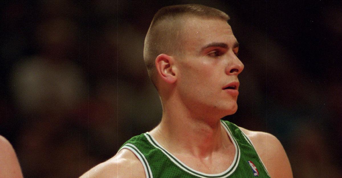 Eric Montross during a game for the Boston Celtics. 