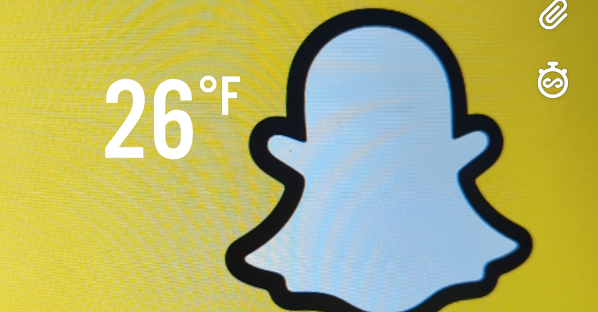 Temperature on Snapchat