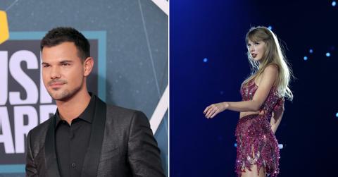 Taylor Lautner at the CMT Music Awards and Taylor Swift during the Eras Tour