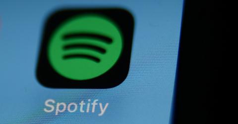 Spotify app on a phone.