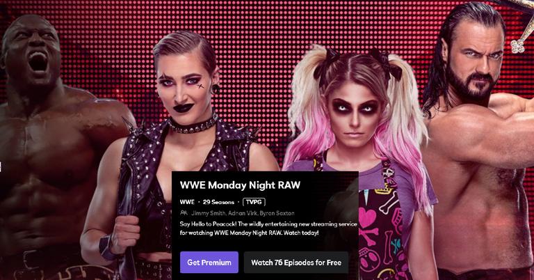 Can You Watch Wwe Raw Live On Peacock