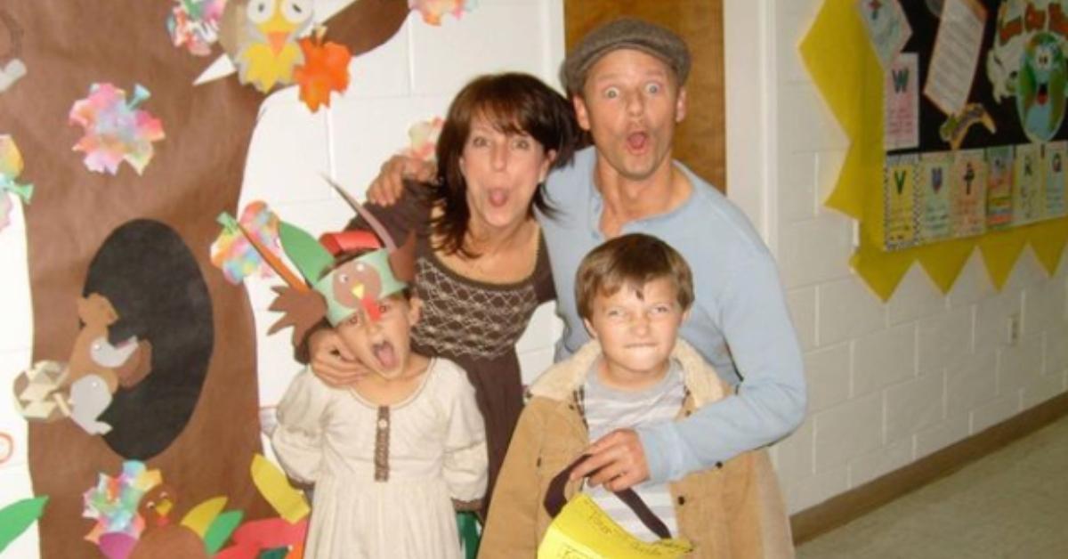 steve zahn avec sa femme robyn peterman et leurs enfants audrey et henry