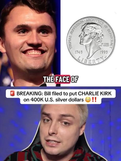 Charlie Kirk silver dollar