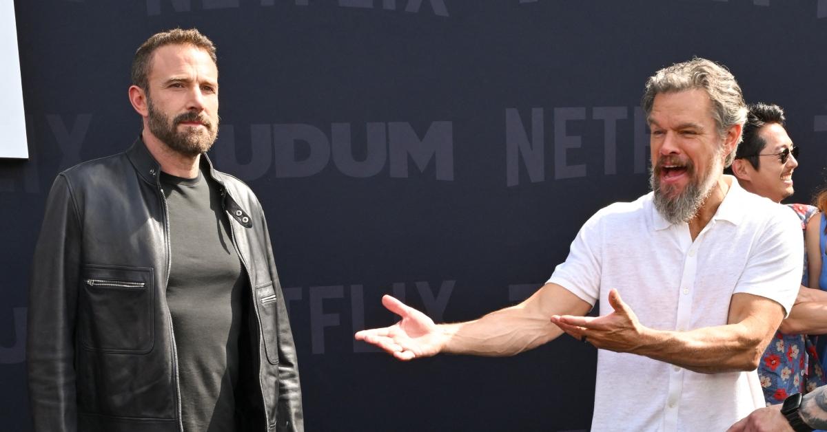 (l-r): Ben Affleck and Matt Damon at Netflix Tudum 2025