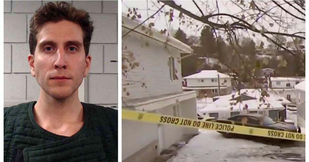 (L-R): Bryan Kohberger; House where the Idaho murders happened