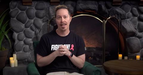 Sam Riegel in the video informing viewers of his cancer diagnosis