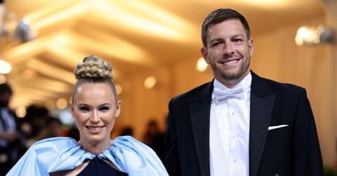 Caroline Wozniacki and David Lee arrive at The 2022 Met Gala Celebrating "In America: An Anthology of Fashion"